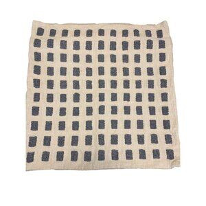Serena & Lily Cotton Woven Checker Pillow Cover 21"x 22" Blue/White